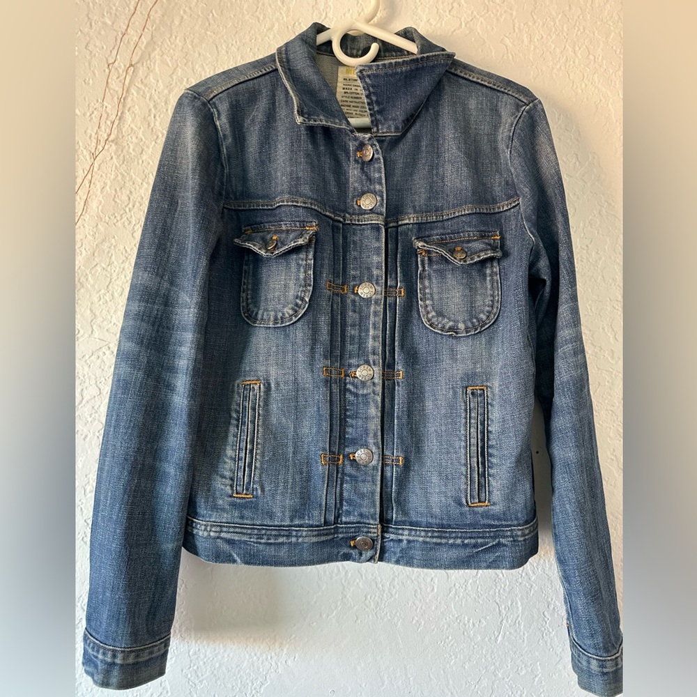 J. Crew Blue Jean Jacket with Vintage Trucker Style